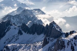 peak, nature, summit, mountains, snow mountains, alps, alpine, mountain range, mountain landscape, mountainous, landscape, snow, clouds, switzerland